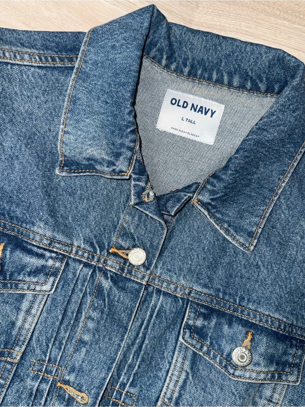 Old Navy Blue Denim Trucker Jacket - Women's